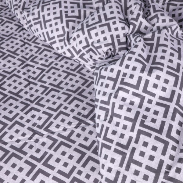 Фото - Комплект постельного белья MirSon Ranforce Elite 17-0950 Abstract Graphite 220х240 (2200013166009)